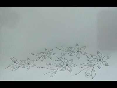 Floral Pencil Art | design for Embroidery, Drawing, Fabric Printing, Glass painting & mehndi