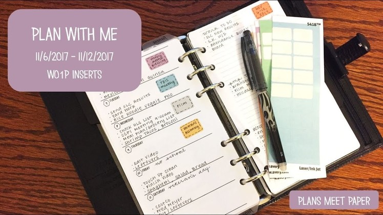 Functional Plan With Me Personal Filofax 11.6.17 - 11.12.17