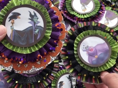 Halloween Project Shares | Disney Villain Rosette Clothespins  | Halloween Fabric Clutch and