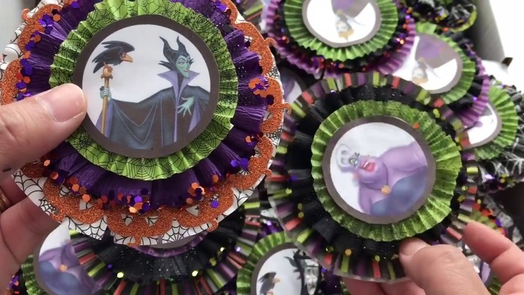 Halloween Project Shares | Disney Villain Rosette Clothespins  | Halloween Fabric Clutch and