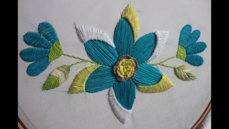 Hand Embroidery Designs | Fantasy flower design | Stitch and Flower-174