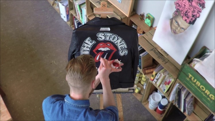 Hand painting Leather Jackets - Hilfiger Denim X The Rolling Stones, Part 1 London
