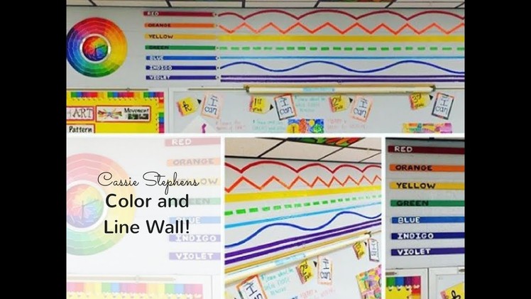 How to Decorate an Art Room: Color and Line Wall!