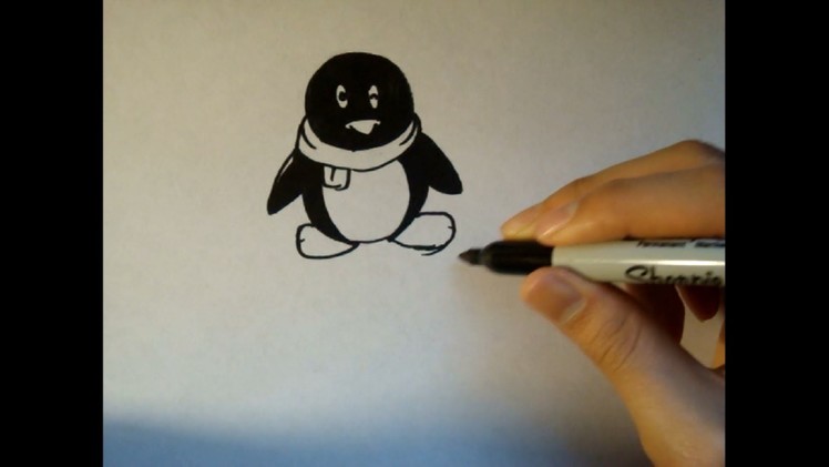 How To Draw A Cartoon Penguin|Step By Step| Tutorial