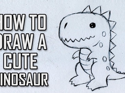 How To Draw A Cute Cartoon Dinosaur