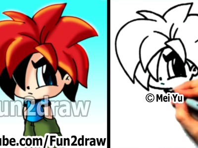 How to Draw Cartoon People - Draw a Chibi Boy - Drawing Step by Step - Fun2draw