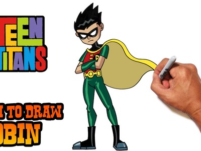 How to Draw Robin (Teen Titans)- Step by Step