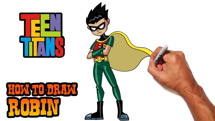 How to Draw Robin (Teen Titans)- Step by Step