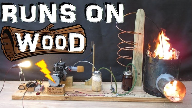 How to Make a Generator that Runs on Wood!!! (wood gas gasifier) Experiment