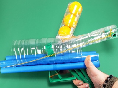 How To Make A Ping Pong Ball Launcher using Plastic Bottle | HOMEMADE TOYS