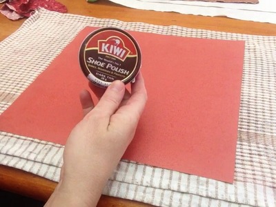 How to make faux leather from card stock and shoe polish