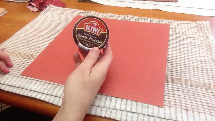 How to make faux leather from card stock and shoe polish