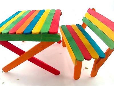 How to make Park bench with popsicle sticks