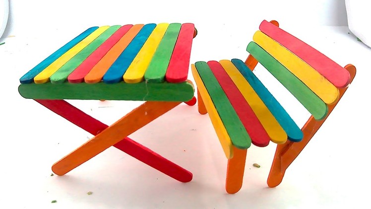 How to make Park bench with popsicle sticks
