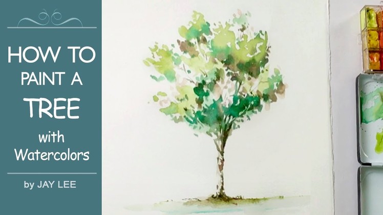 How to paint a Tree for beginners | Easy watercolor painting