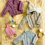 Knitting Patterns-New Born- 4 Years Chunky Raglan Sleeve