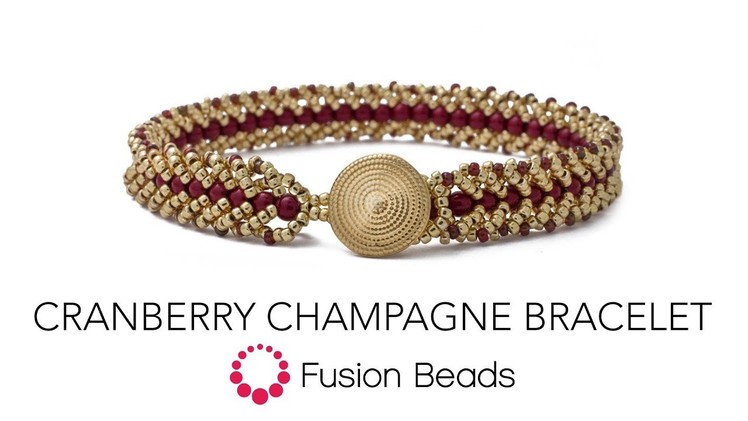Learn how to make the Cranberry Champagne Bracelet by Fusion Beads
