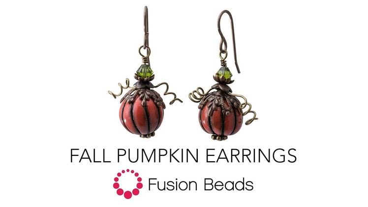 Learn how to make the Fall Pumpkin Earrings by Fusion Beads