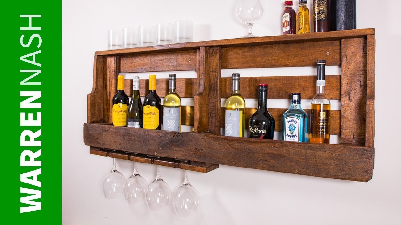 Make a Pallet Wine Rack with Glass Holder in a Day - Easy ...