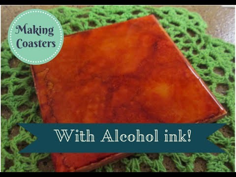 Making Coasters with Ceramic Tiles and Alcohol Ink
