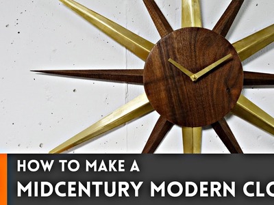Mid-Century Modern Clock. Woodworking & Metalworking