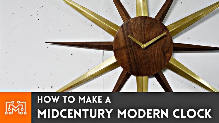 Mid-Century Modern Clock. Woodworking & Metalworking