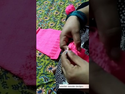 One colour sweater design for kids or baby in hindi|woolen sweater designs,sweater ki bunai part15