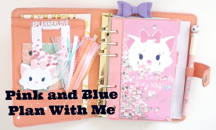 Pink and Blue Plan With Me || Kikki.K with Sew Much Crafting Inserts