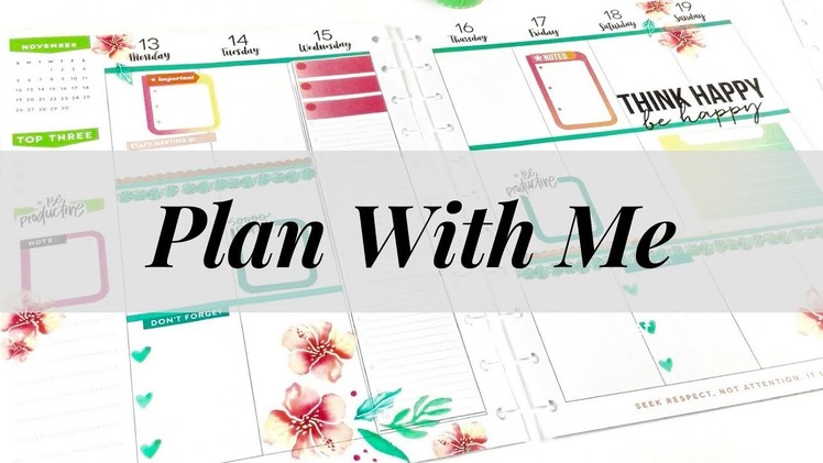 Plan With Me | Happy Planner | Nov 13-19