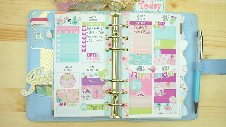 Plan With Me. Personal size (Sew Much Crafting Inserts). Kikki K Planner