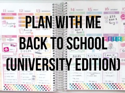 Plan With Me using my Erin Condren - Rainbow Back To School (University.College Edition)