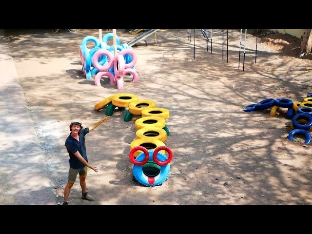 Playground Ideas - DIY Crazy Caterpillar