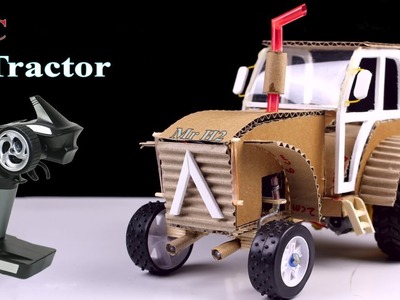 Rc Tractor from cardboard ! How to Make simple romote control Tractor Action at Home