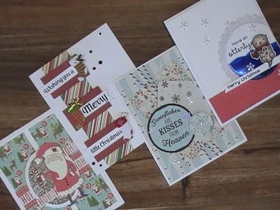 Scrapping for Less. FOTM October 2017 Card Kit. Merry & Bright