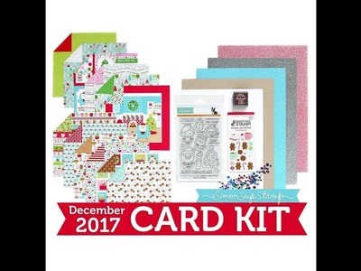 Simon Says Stamp December 2017 Card Kit Unboxing! | Milk & Cookies Card Kit