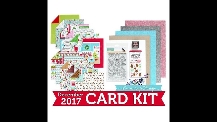 Simon Says Stamp December 2017 Card Kit Unboxing! | Milk & Cookies Card Kit