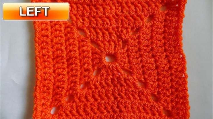Solid Granny Square - Left Handed Crochet Tutorial
