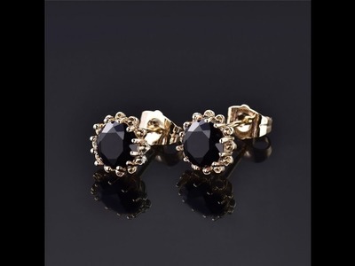 Stylish Black Stone Tops Studs And Earrings