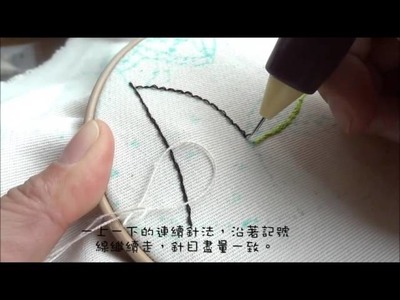 俄羅斯刺繡-技法-平針繡 Punch Needle -Technique-Running Stitch