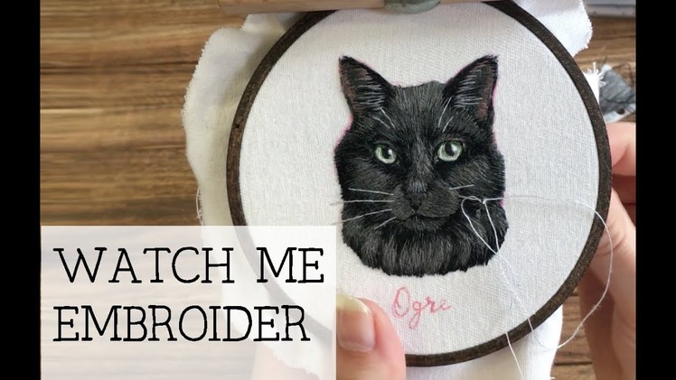 Watch Me Stitch. Cat Embroidery - Stitching Sabbatical