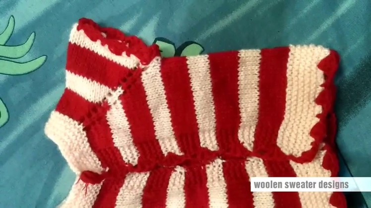 Woolen sweater designs | easy sweater design for baby or kids in hindi - two colour woolen sweater