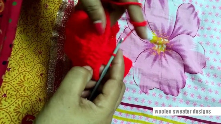Woolen sweater designs | how to knit baby frock in hindi , woolen sweater making