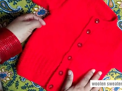 Woolen sweater designs | how to knit easy sweater design for baby or kid in hindi | handmade sweater
