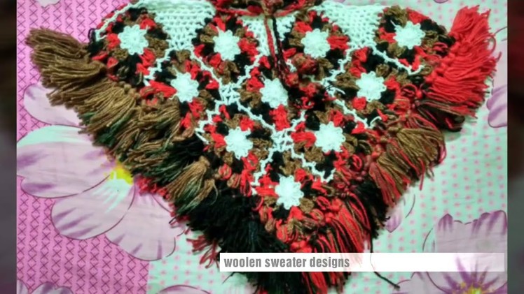 Woolen sweater designs | new sweater designs for kids or baby in hindi - woolen ponchu for baby,girl