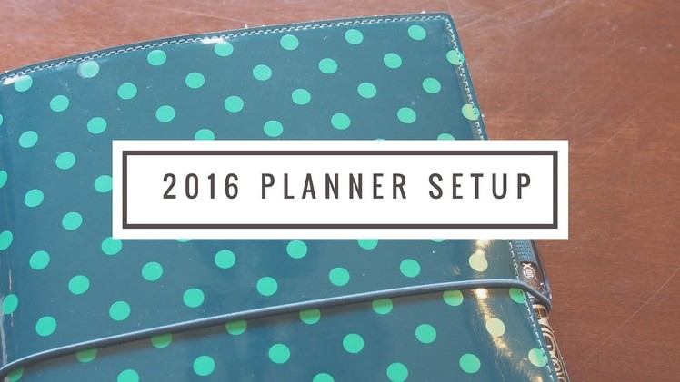 2016 Planner Setup - Inkwell Press Planner (A5 Inserts in a Filofax Domino)