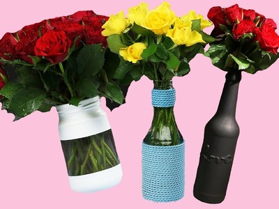 3 clever hacks for turning old bottles into beautiful vases