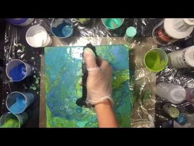 Acrylic Pour ~ with GAC 800 and rubbing alxcohol