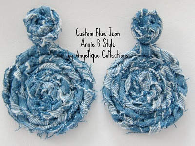 Angie B Style by Angelique Collections Blue Jean Earrings
