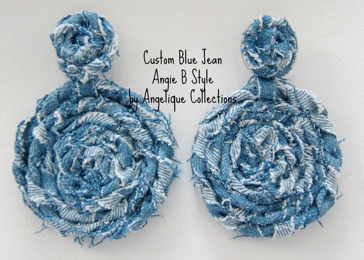 Angie B Style by Angelique Collections Blue Jean Earrings