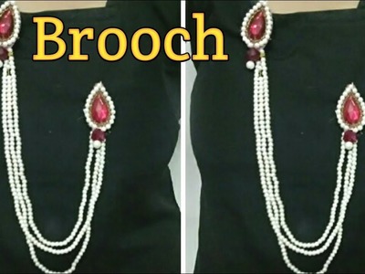 Brooch | DIY Brooch making | serwani brooch | saree brooch | Handmade brooch |
